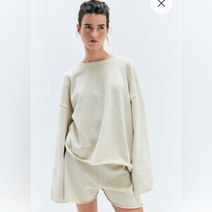 H&M Cream Crew Neck Sweater